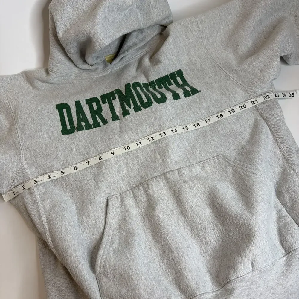 Vintage Dartmouth University Hooded Sweatshirt 1990s The Game Medium Gray 90's